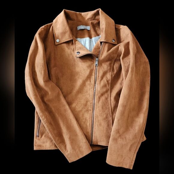 Bagatelle camel suede moto jacket - Picture 4 of 14